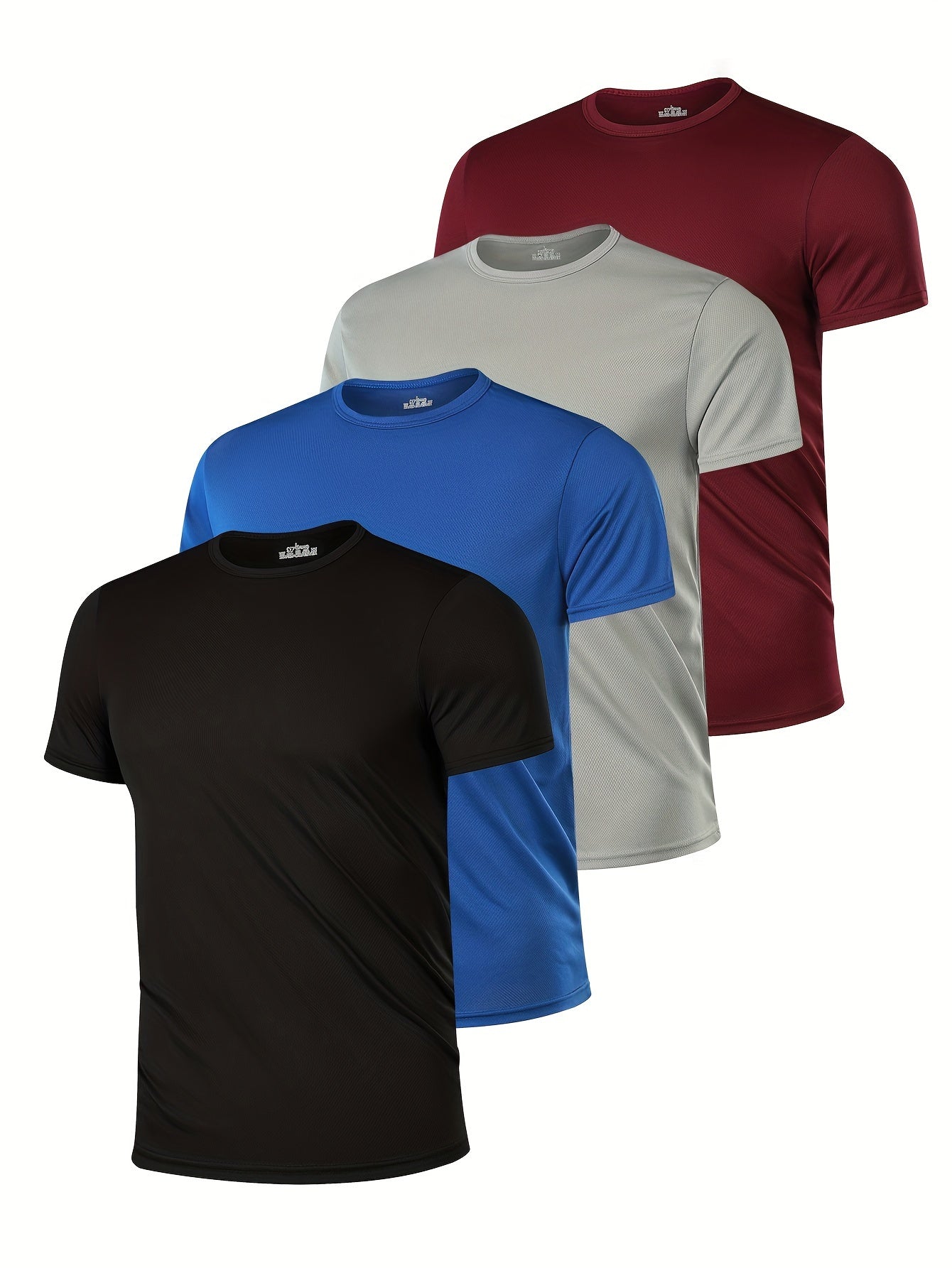 4pcs Men's Breathable Polyester T-Shirts