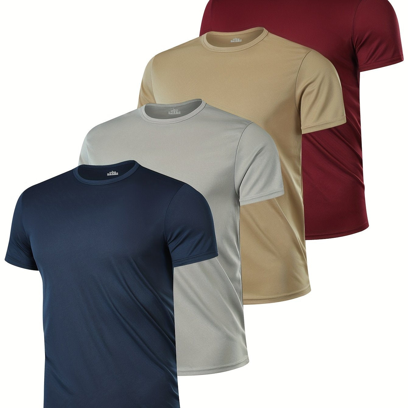 4pcs Men's Breathable Polyester T-Shirts