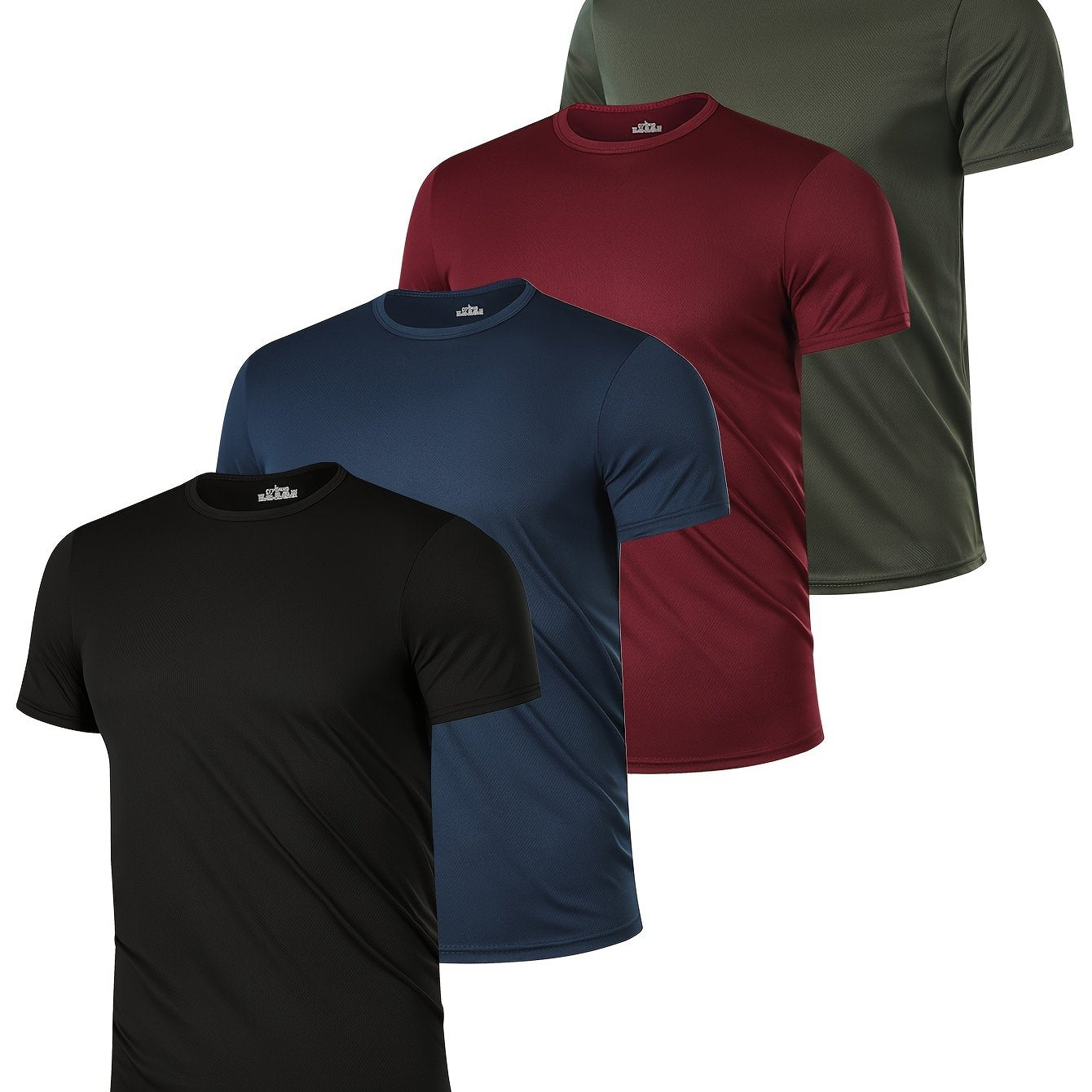 4pcs Men's Breathable Polyester T-Shirts