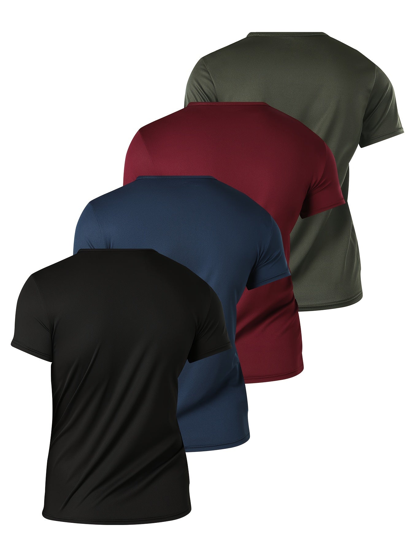 4pcs Men's Breathable Polyester T-Shirts