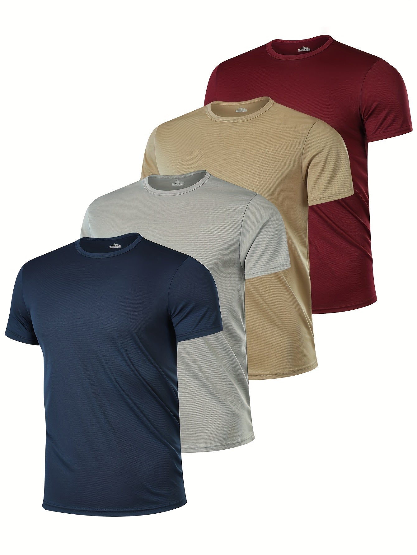 4pcs Men's Breathable Polyester T-Shirts