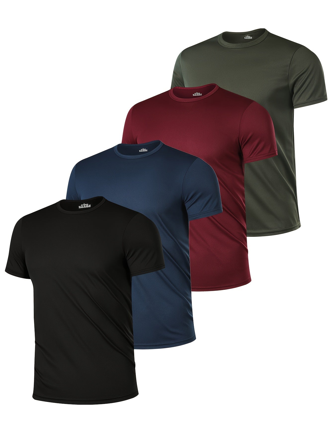 4pcs Men's Breathable Polyester T-Shirts