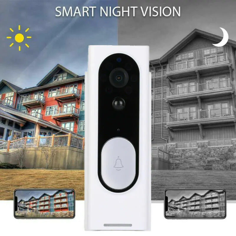 1080P HD Security Camera Wireless Door Bell Camera With Chime ( Wi-Fi)