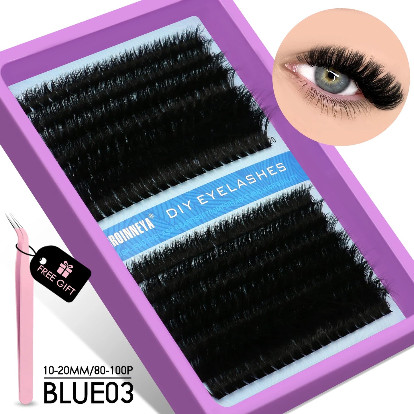 Cluster Lashes Kit Fluffy Individual Lashes