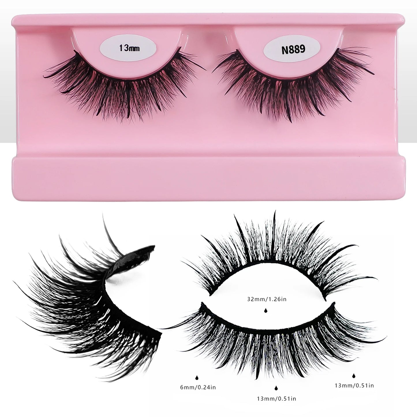 Wispy Lashes with Spikes