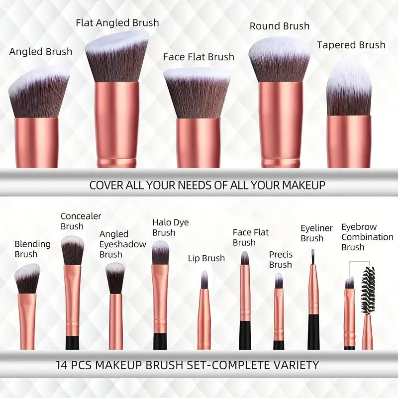 3/14/16Pcs Makeup Brushes Set