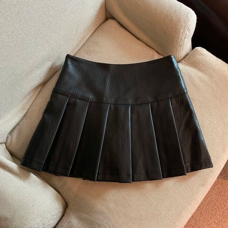 PU Leather Mini Skirts