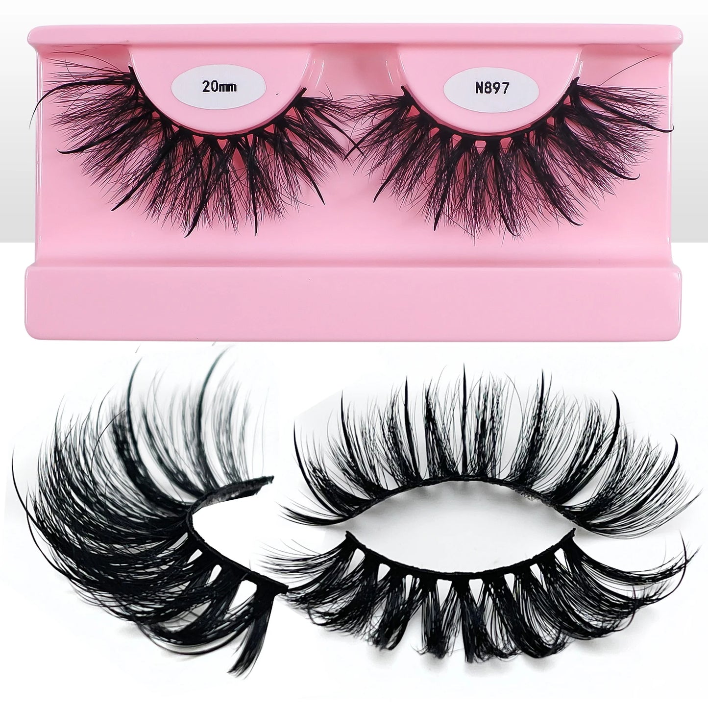 Wispy Lashes with Spikes