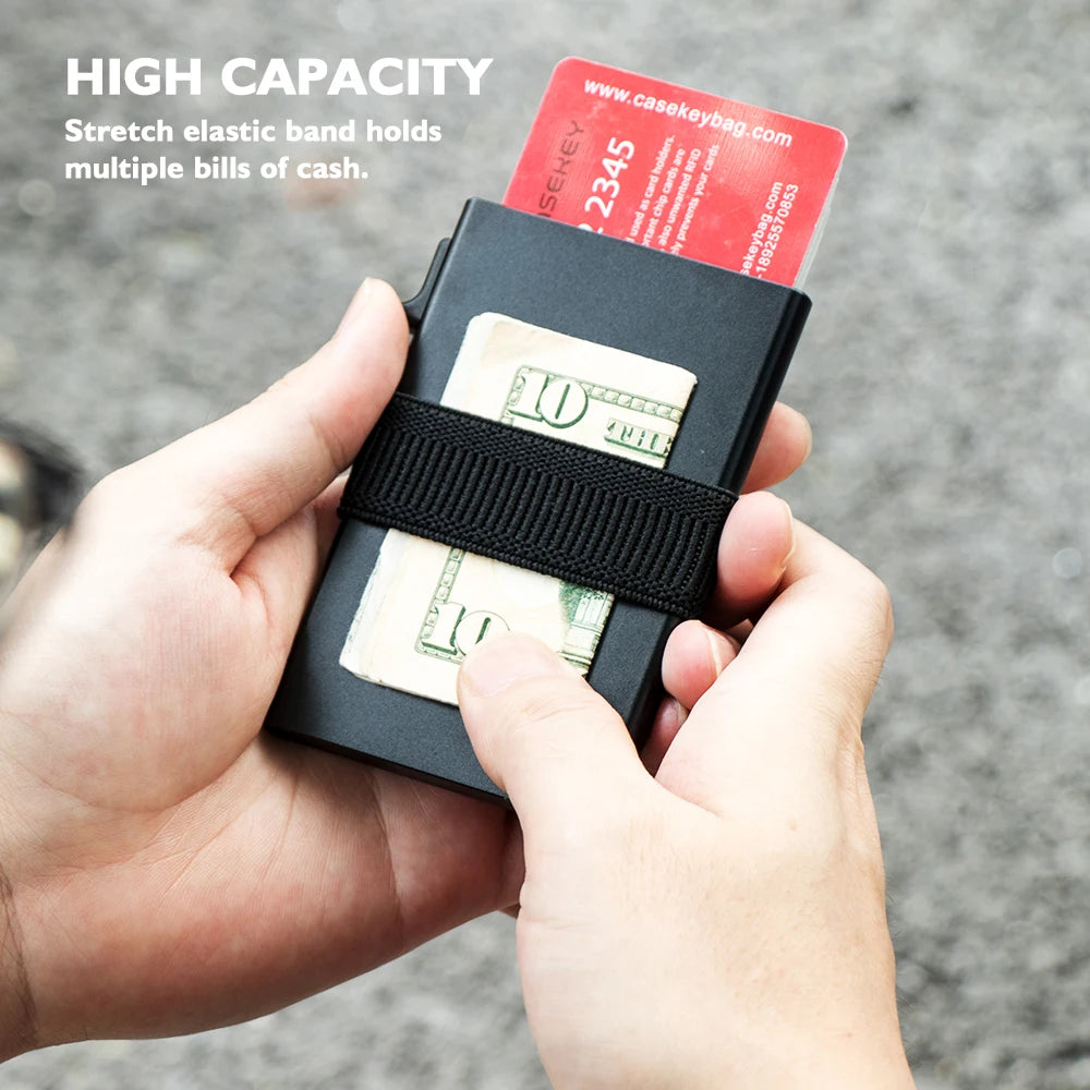 Push Button Card Case Holder