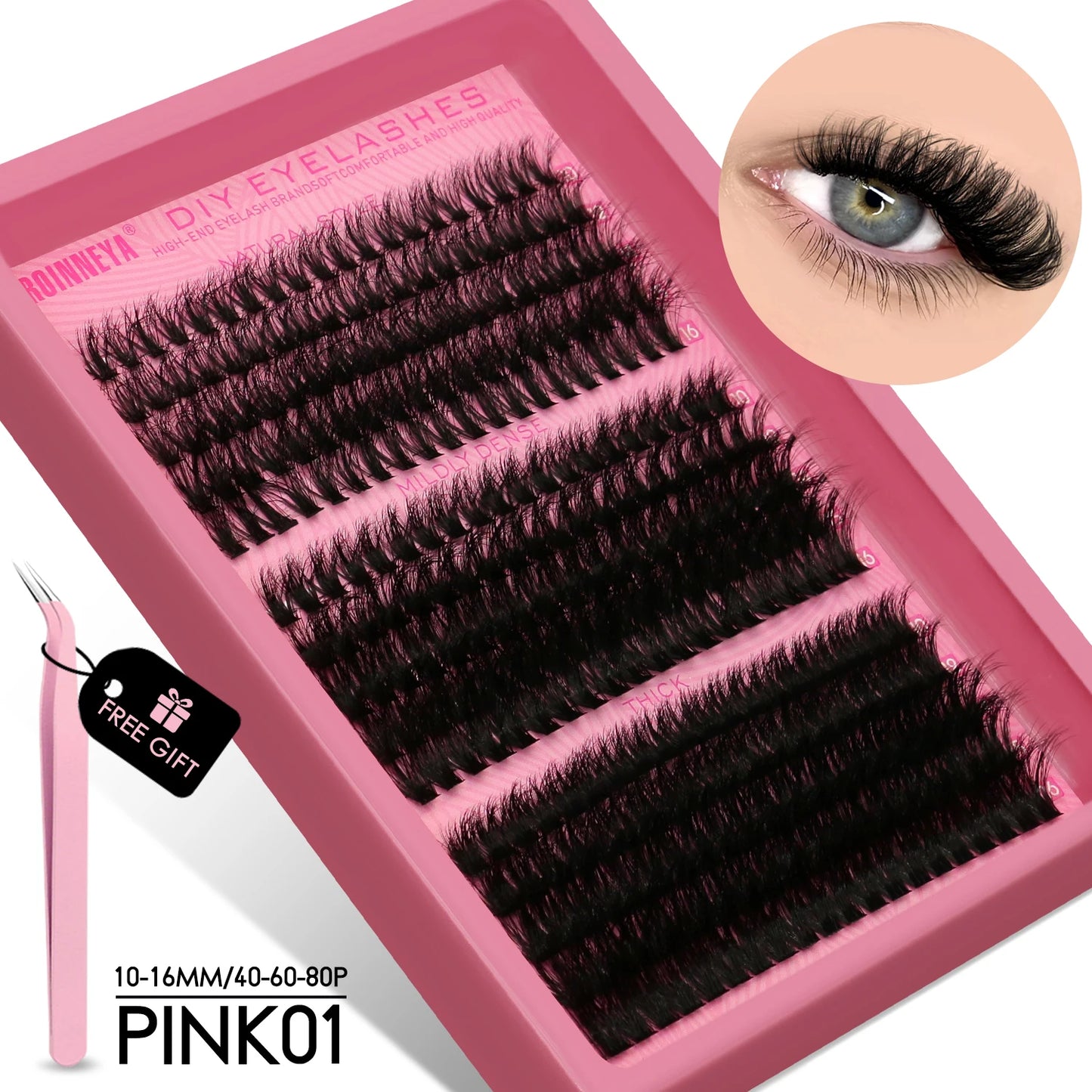 Cluster Lashes Kit Fluffy Individual Lashes