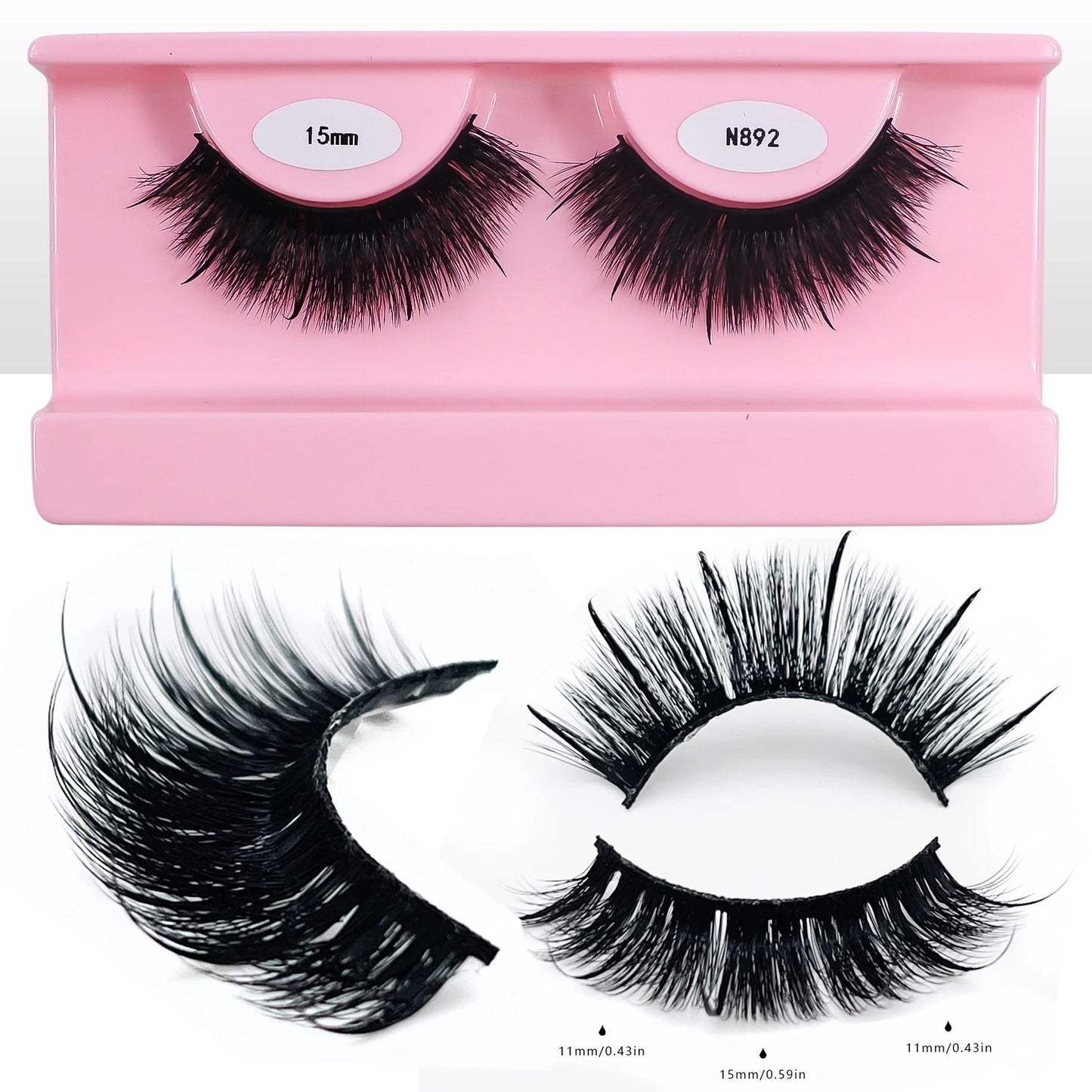 Wispy Lashes with Spikes