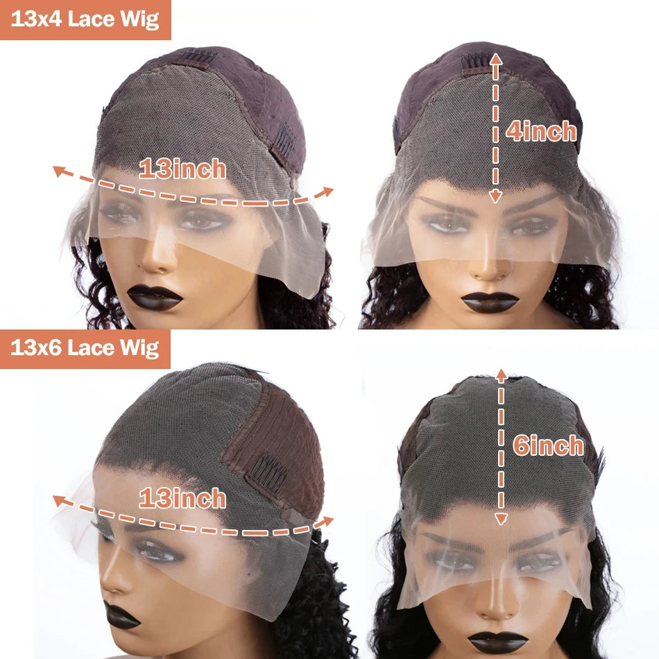 13x4 HD Transparent Bone Straight Lace Front Human Hair Wigs