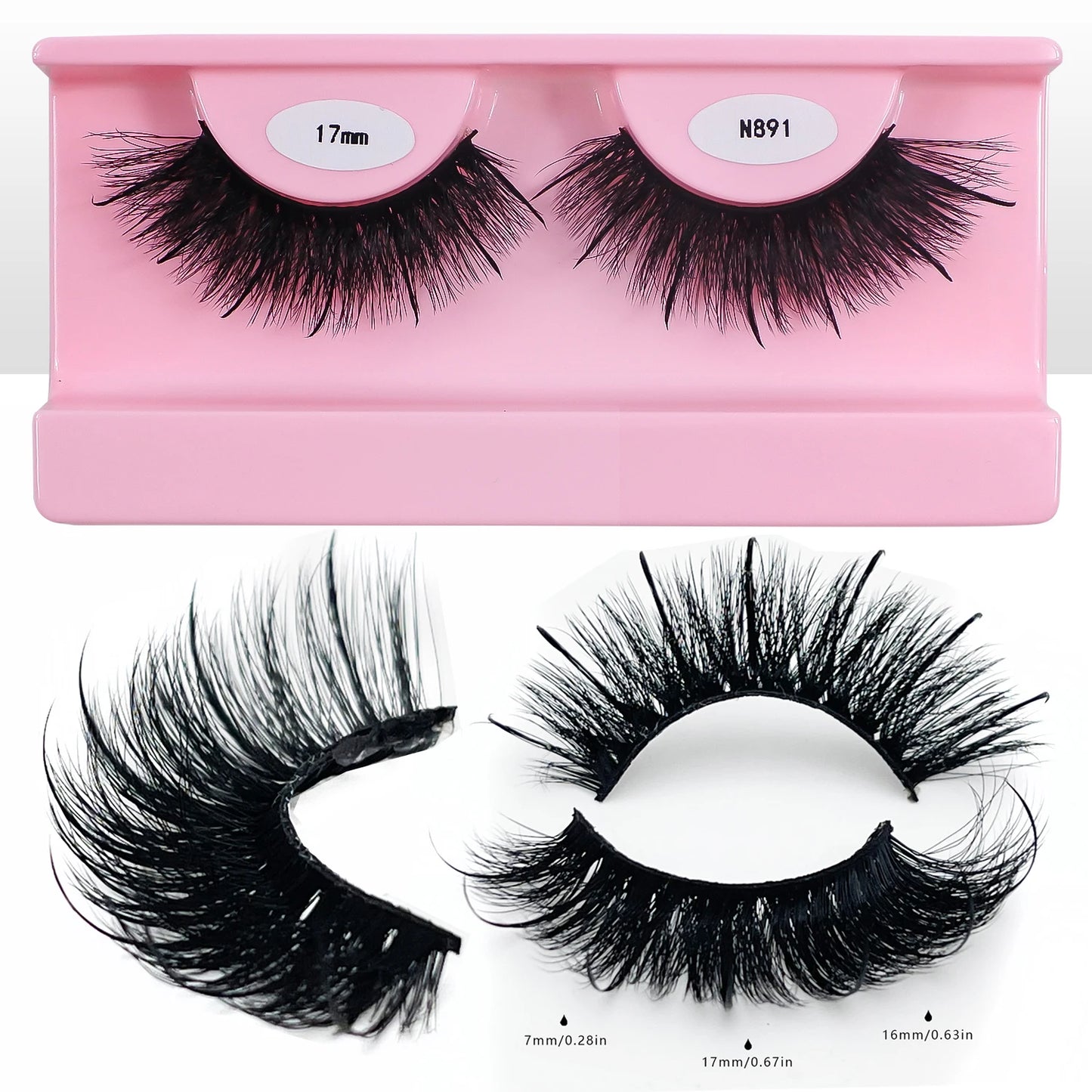 Wispy Lashes with Spikes