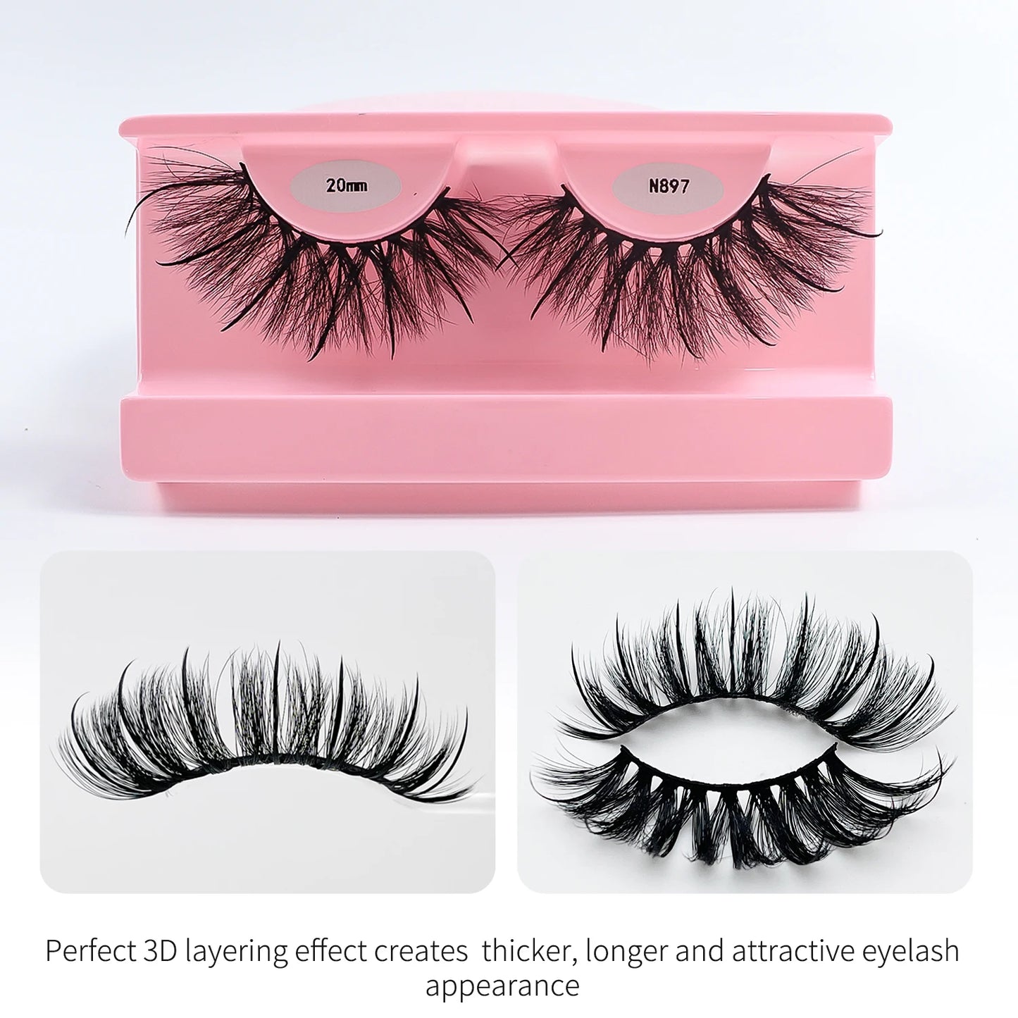 Wispy Lashes with Spikes