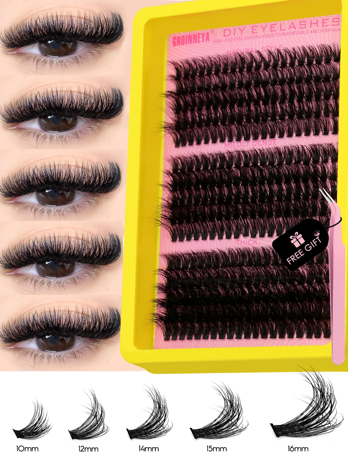 Cluster Lashes Kit Fluffy Individual Lashes