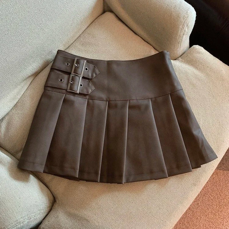 PU Leather Mini Skirts