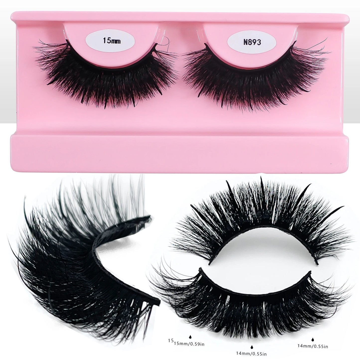 Wispy Lashes with Spikes