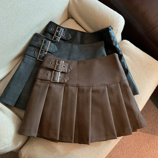 PU Leather Mini Skirts