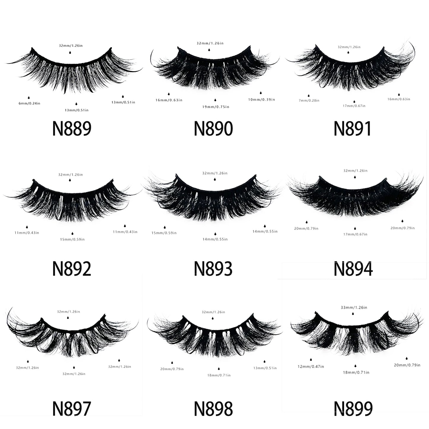 Wispy Lashes with Spikes