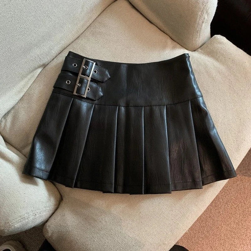 PU Leather Mini Skirts