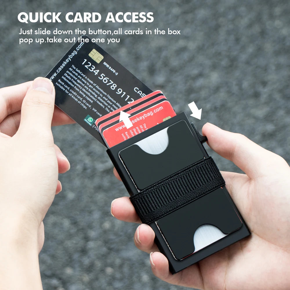 Push Button Card Case Holder