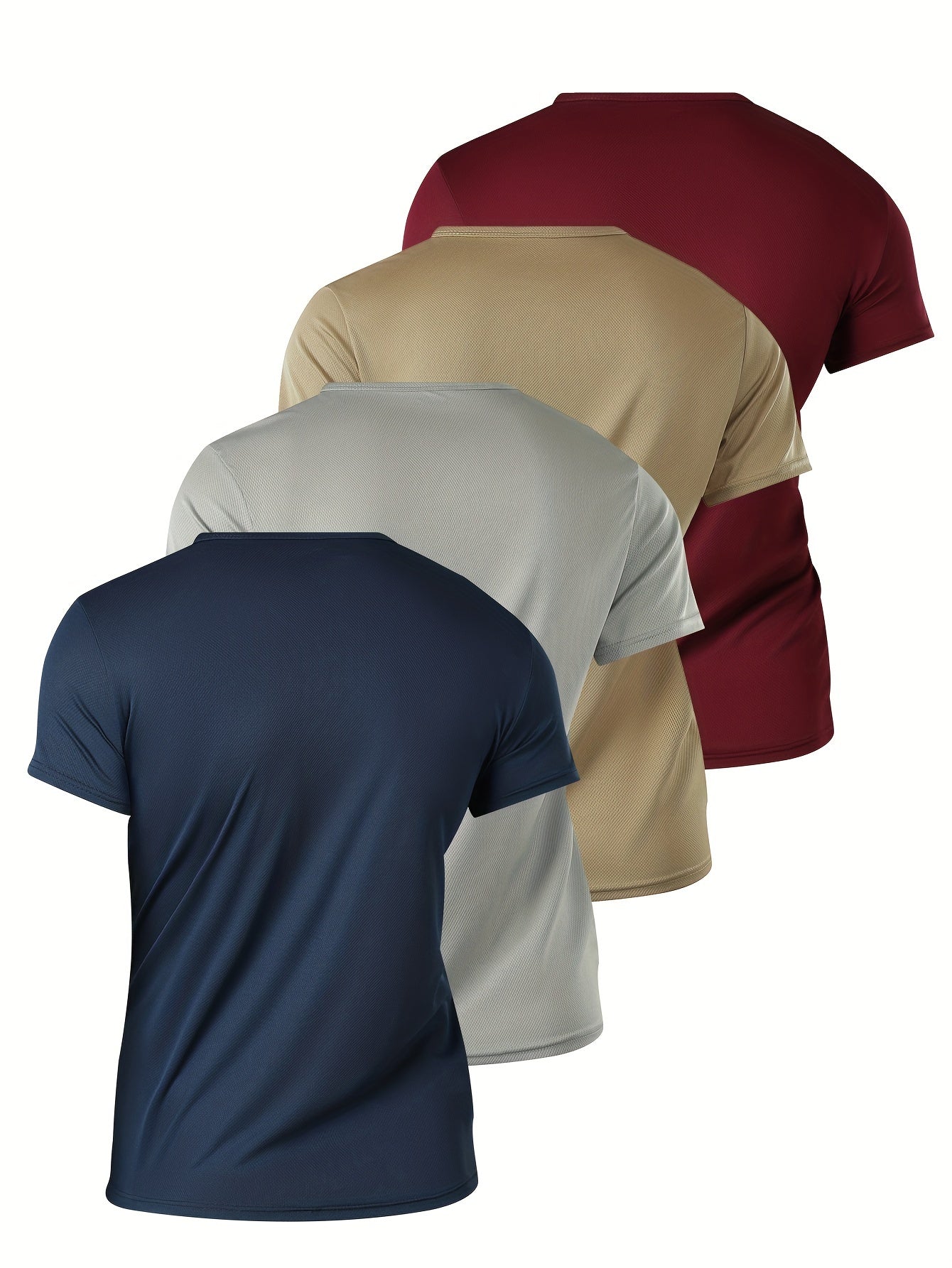 4pcs Men's Breathable Polyester T-Shirts