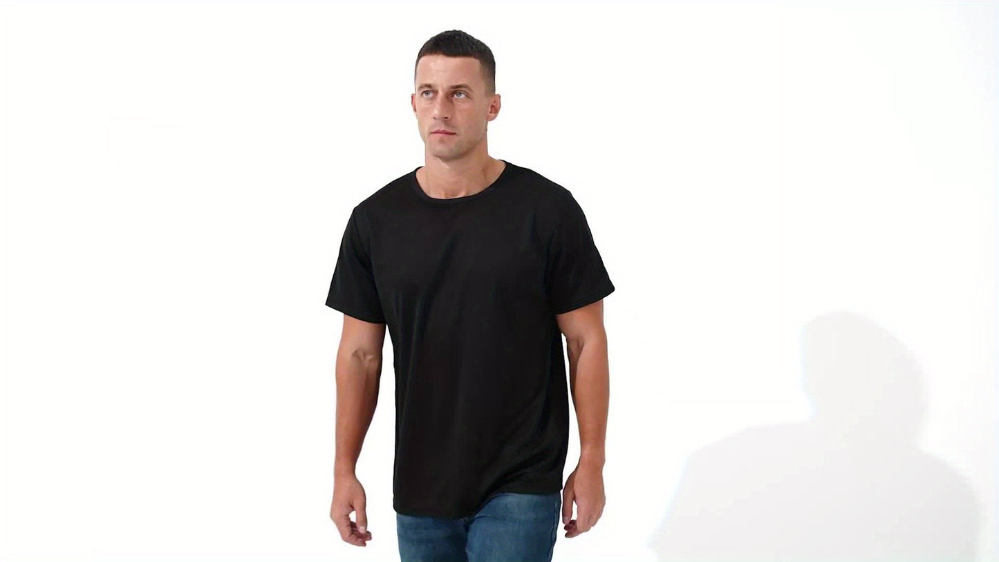 4pcs Men's Breathable Polyester T-Shirts